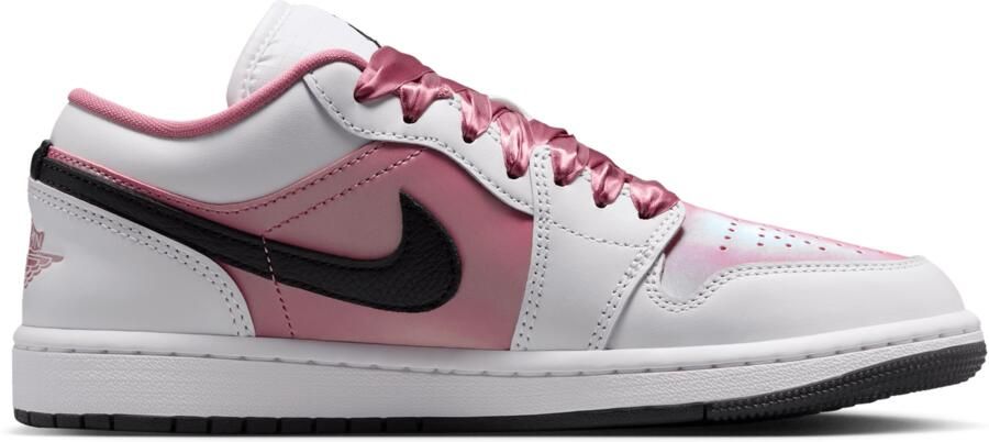 Jordan AJ1 Low Sneakers Dames Wit Mesh Synthetisch
