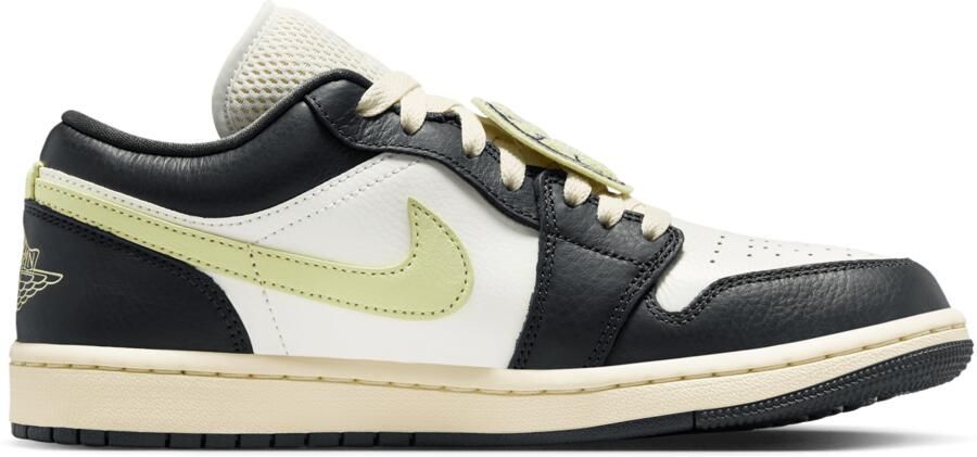 Jordan AJ1 Low Sneakers Dames Zwart Mesh Synthetisch - Foto 4