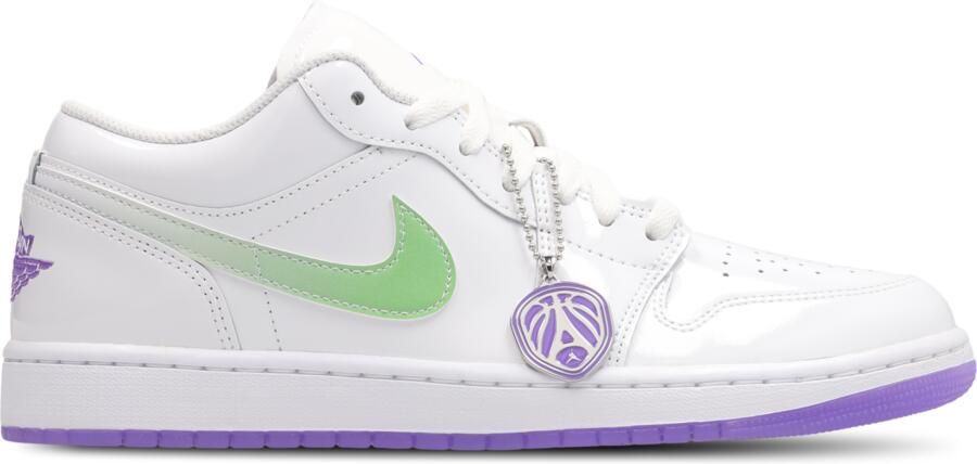 Jordan AJ1 Low Sneakers Heren Wit Leer
