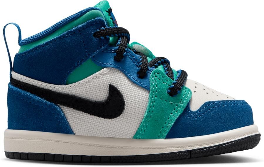 Jordan Aj1 Mid Babyschoenen Beige Mesh Synthetisch