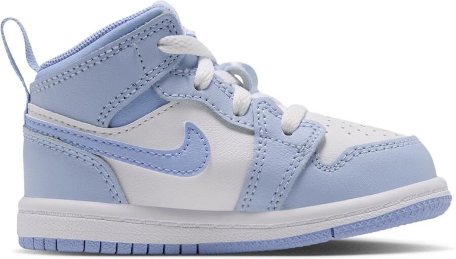 Jordan Aj1 Mid Babyschoenen Blauw Leer