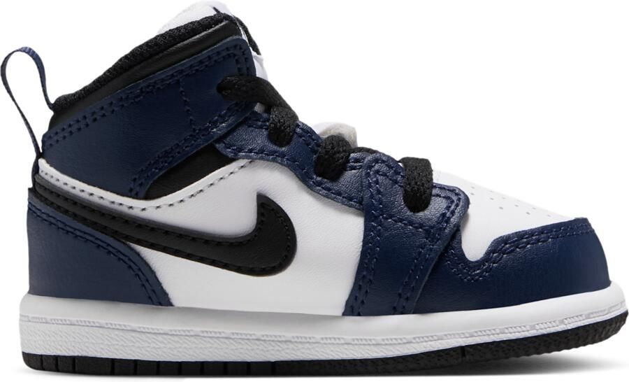 Jordan Aj1 Mid Babyschoenen Grijs Leer