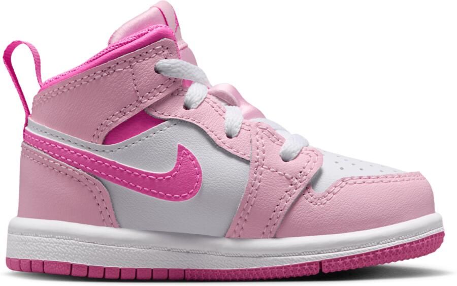 Jordan Aj1 Mid Babyschoenen Rood Mesh Synthetisch