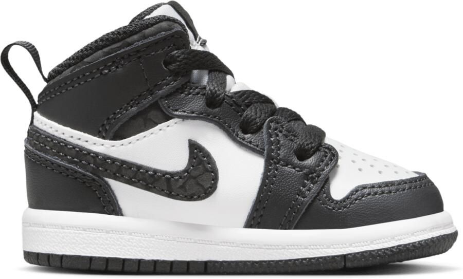 Jordan Aj1 Mid Babyschoenen Zwart Synthetisch Textil