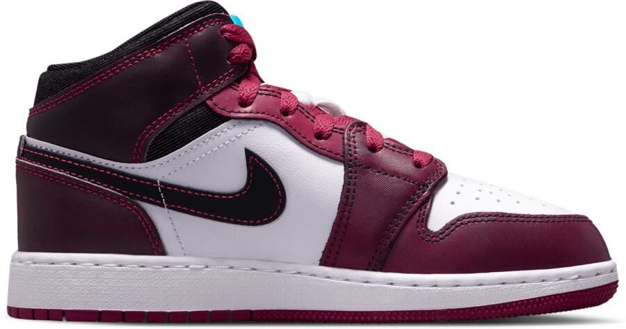 Jordan Aj1 Mid Kindersneakers Rood Mesh Synthetisch