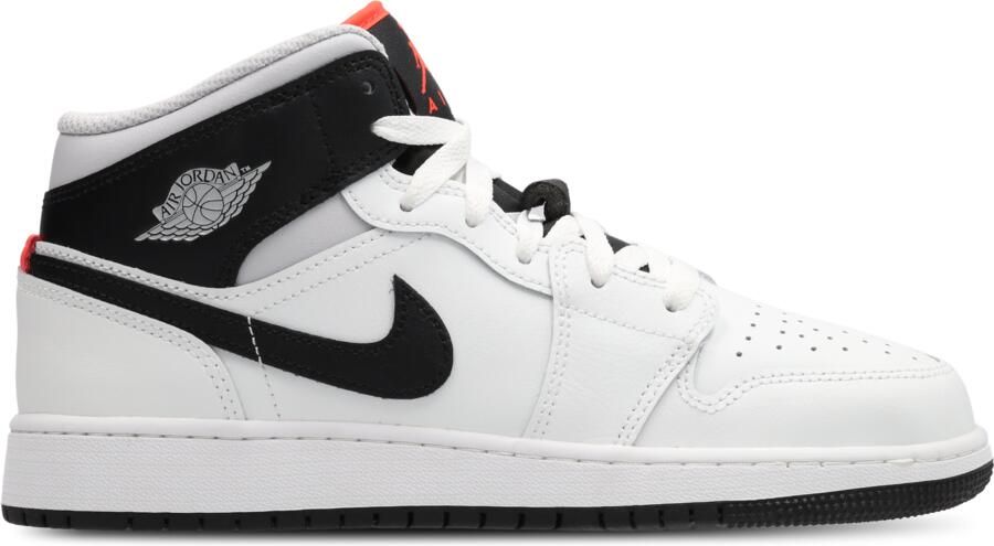 Jordan Aj1 Mid Kindersneakers Wit Leer