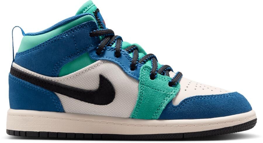 Jordan Aj1 Mid Peuterschoenen Beige Mesh Synthetisch
