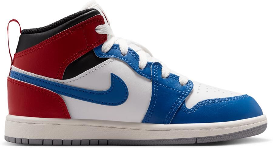 Jordan Aj1 Mid Peuterschoenen Blauw Mesh Synthetisch