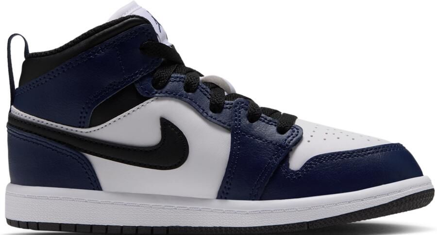 Jordan Aj1 Mid Peuterschoenen Grijs Leer