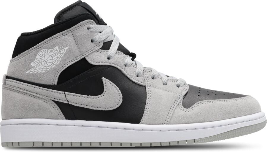 Jordan Aj1 Mid Sneakers Heren Grijs Leer Synthetisch - Foto 1