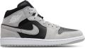 Jordan Aj1 Mid Sneakers Heren Grijs Leer Synthetisch - Grijs