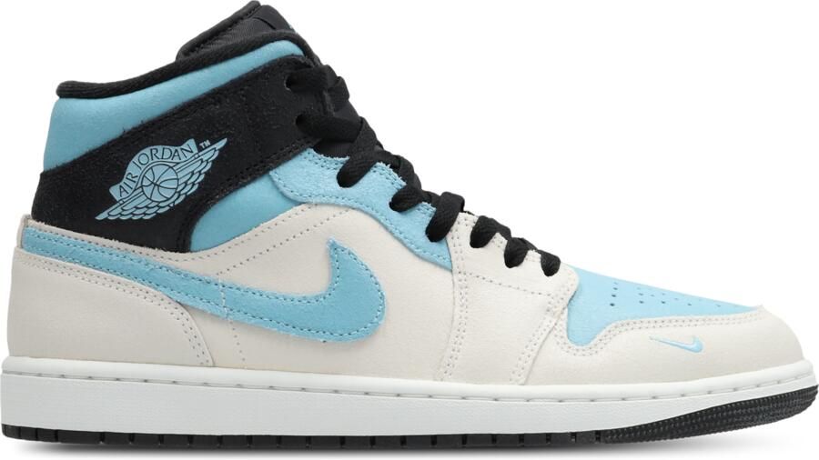 Jordan Aj1 Mid Sneakers Heren Wit Leer Synthetisch - Foto 5