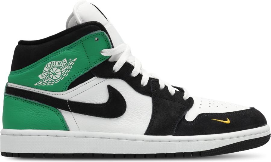 Jordan Aj1 Mid Sneakers Heren Wit Leer Synthetisch - Foto 5