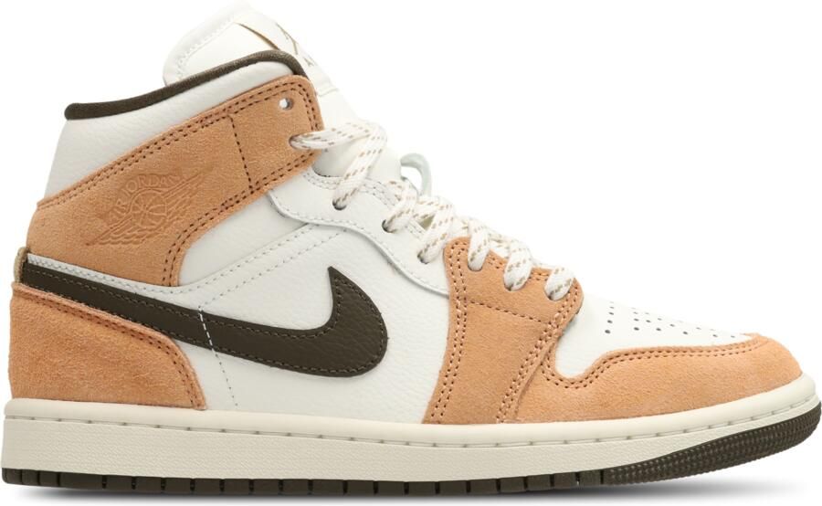 Jordan Aj1 Sneakers Dames Wit Leer