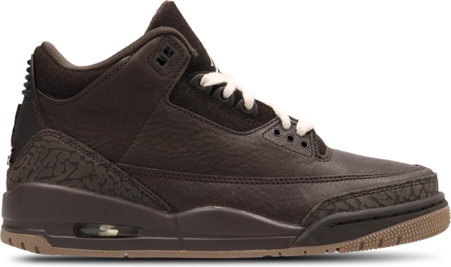 Jordan AJ3 Sneakers Dames Bruin Leer Synthetisch
