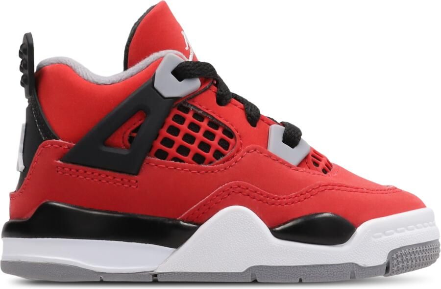Jordan Retro 4 Babyschoenen Rood Leer
