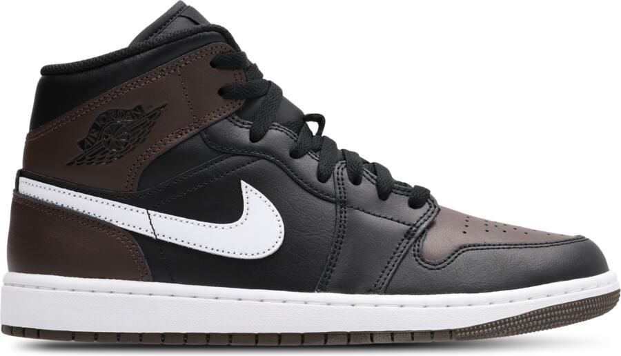 Jordan Aj1 Mid Sneakers Heren Bruin Leer Synthetisch - Foto 5