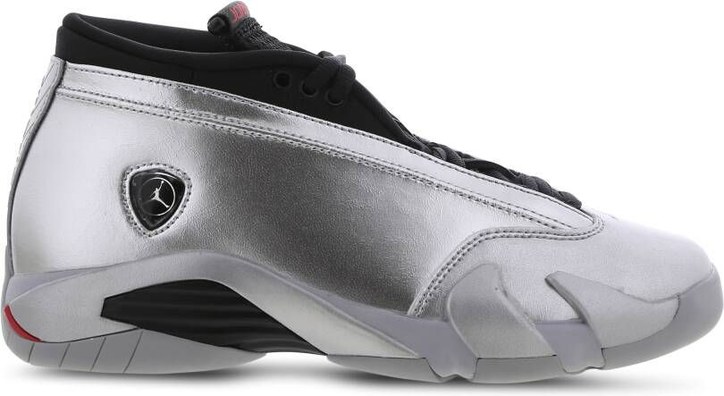 Jordan Wmns Air 14 Retro Low Metallic Silver Fire Red-Wolf Grey-Black