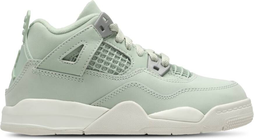 Jordan Retro 4 Unisex Schoenen Groen Maat: 35 Leer Foot Locker