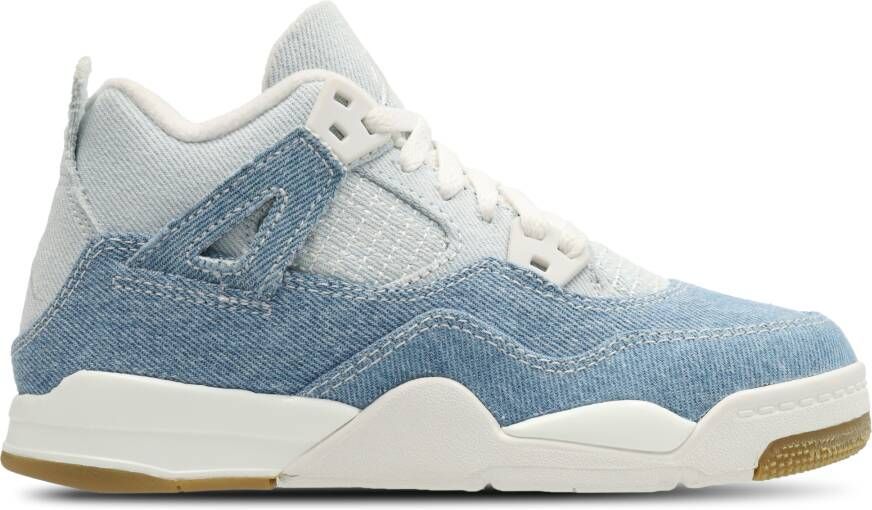 Jordan 4 Retro 'Worn Blue' kleuterschoenen Wit