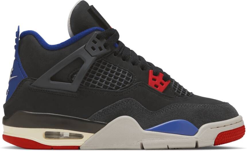 Jordan Retro 4 Unisex Schoenen Zwart Maat: 36.5 Leer Foot Locker