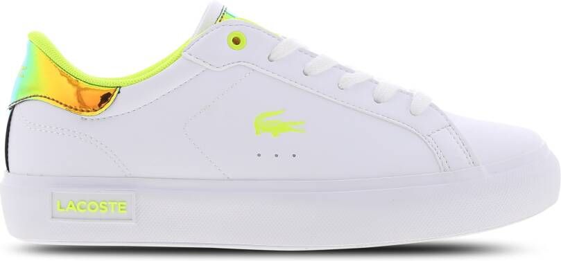 Lacoste Powercourt Kindersneakers Wit Leer