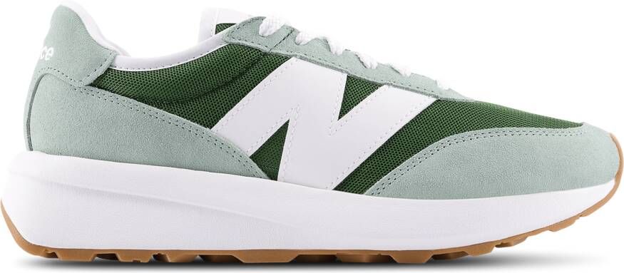 New Balance 370 Sneakers Dames Groen Leer