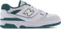 New Balance Vintage Teal Basketbal-geïnspireerde Leren Sneakers White Heren - Thumbnail 4