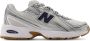 New Balance Grijze Leren Sneakers Geperforeerde Details - Thumbnail 3