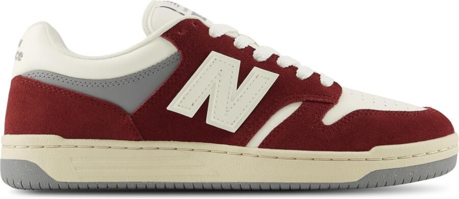 New Balance 480 Sneakers Dames Rood Leer