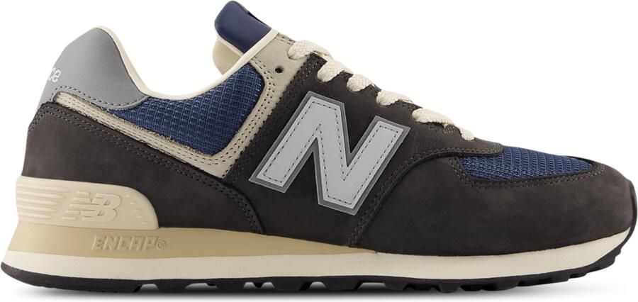 New Balance 574 Sneakers Heren Zwart Leer