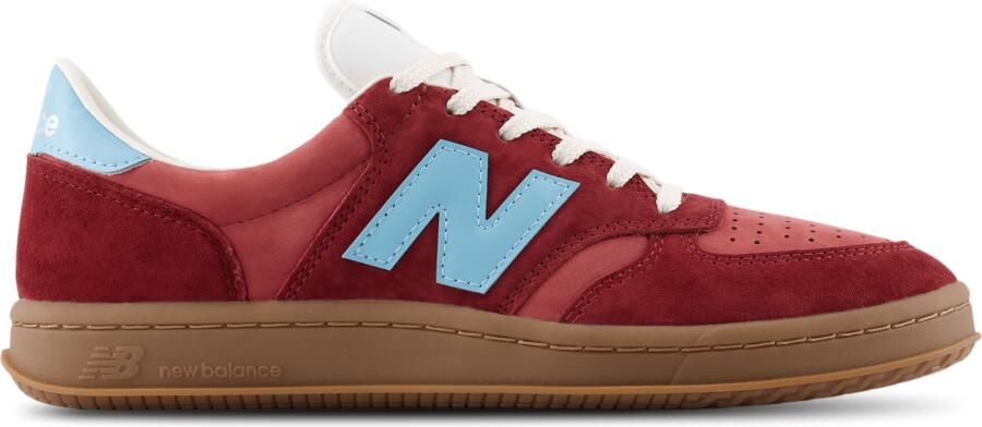 New Balance T500 Sneakers Heren Rood Leer