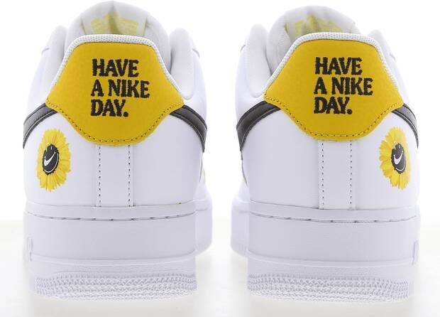 Nike Air Force 1 '07 Lv8 White Black Dark Sulfur Opti Yellow Schoenmaat 39 Sneakers DM0118 100 - Foto 8