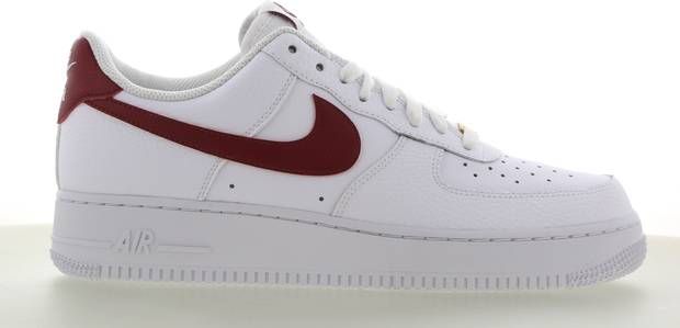 Nike Rode Air Force 1 Logo Sneakers Wit Heren - Foto 1