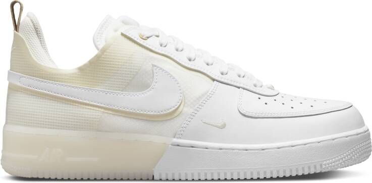 Nike Air Force 1 React White White Coconut Milk Lt Iron Ore Schoenmaat 38 1 2 Sneakers DH7615 100 - Foto 5