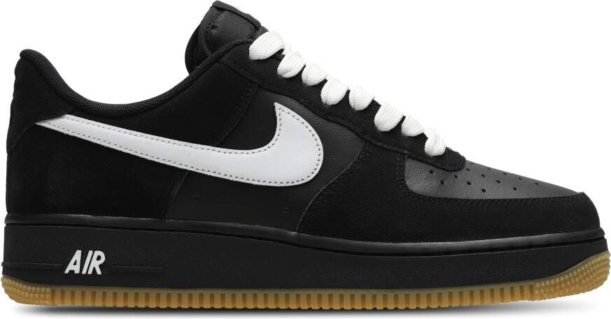 Nike Air Force Heren Schoenen Zwart Maat: 40 Leer Foot Locker