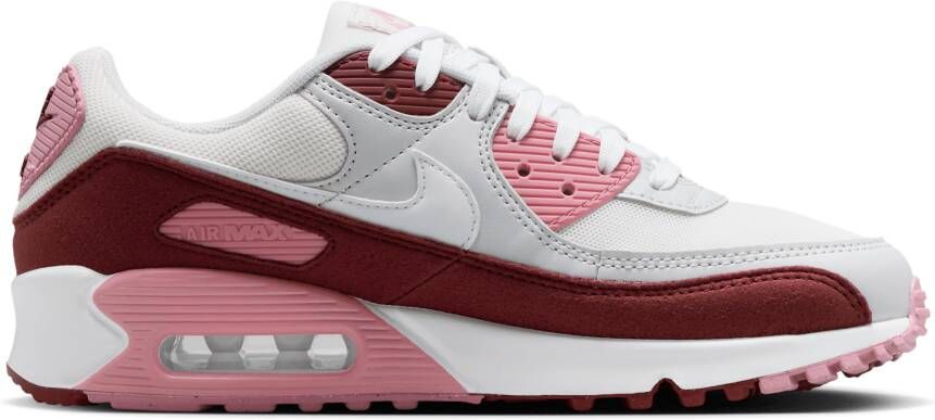 Nike Air Max 90 Dames Schoenen Rood Maat: 38.5 Leer Textil Foot Locker