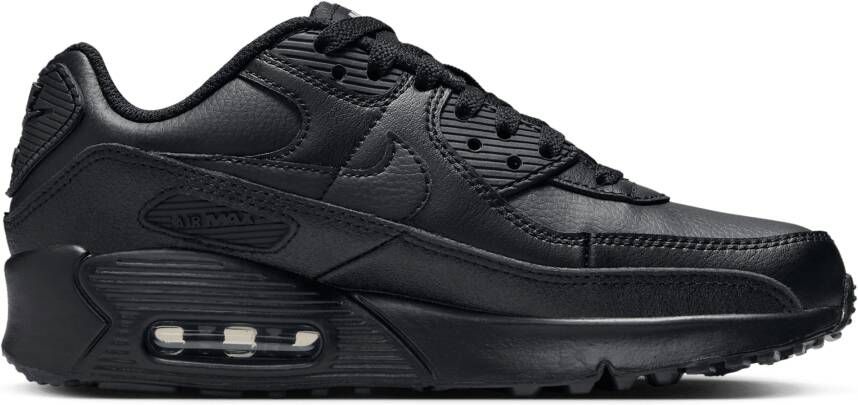 Nike Air Max 90 Sneakers Unisex Zwart Leer