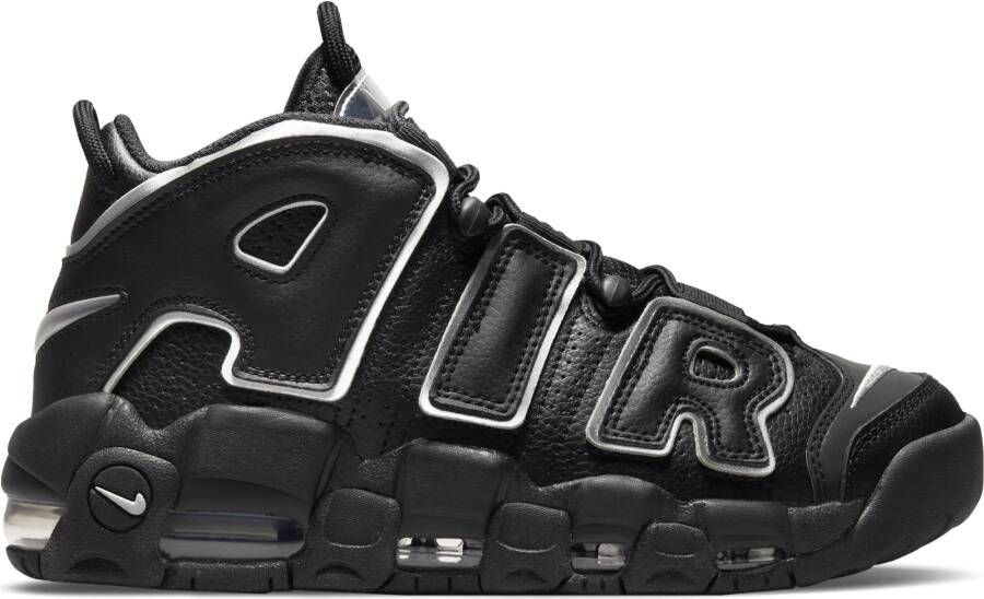 Nike Uptempo Dames Schoenen Zwart Maat: 36.5 Leer Foot Locker
