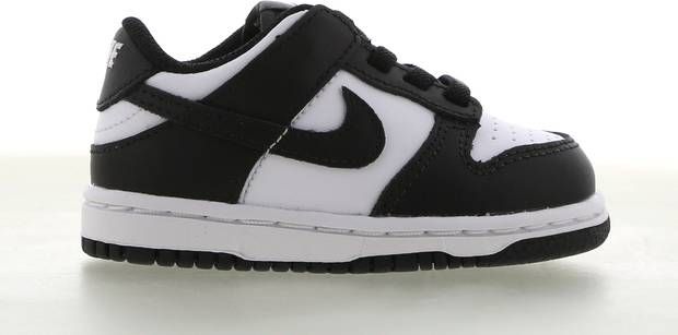 Nike Dunk Low Black White 'Panda' CW1589-100 zwart wit kinder sneakers laag elastiek veters instappers - Foto 4