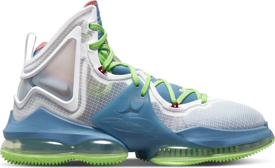 Nike Lebron Xix Dutch Blue Pomegranate Lime Glow White Schoenmaat 48 1 2 Basketball Performance Mid DC9339 400 - Foto 2