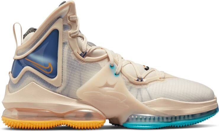 Nike Lebron 19 Pearl White University Gold Game Royal Schoenmaat 40 1 2 Basketball Performance Mid DC9339 200 - Foto 3