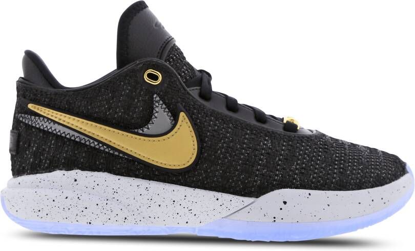 Nike Lebron 20 Fab 5 Gs Black Metallic Gold-White-Pure Platinum Basketballshoes grade school DQ8651-003