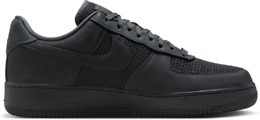 Nike Air Force Sneakers Heren Zwart Mesh Synthetisch