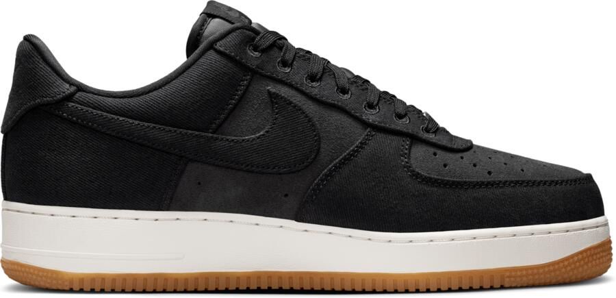 Nike Air Force Sneakers Heren Zwart Mesh Synthetisch