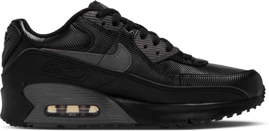 Nike Air Max 90 Kindersneakers Zwart Leer