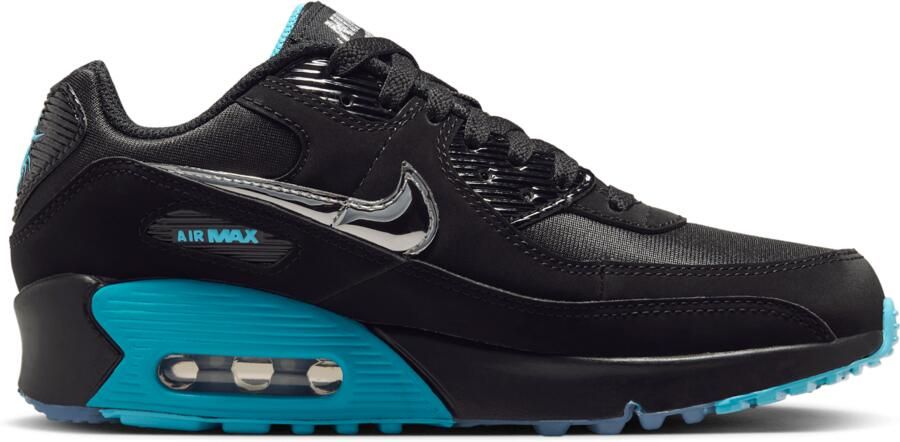 Nike Air Max 90 Kindersneakers Zwart Mesh Synthetisch