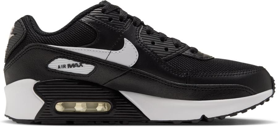 Nike Air Max 90 Kindersneakers Zwart Mesh Synthetisch
