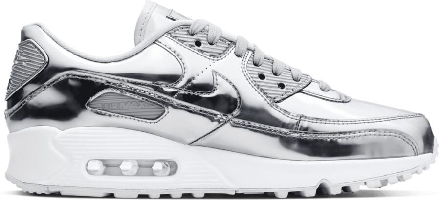 Nike Air Max 90 Sneakers Dames Grijs Leer Textil