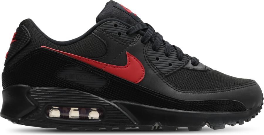 Nike Air Max 90 Sneakers Heren Zwart Mesh Synthetisch